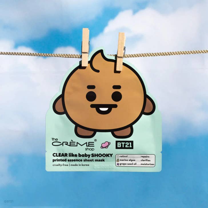 THE CREME SHOP CLEAR Like Baby SHOOKY Sheet Mask - Caffeine Critical