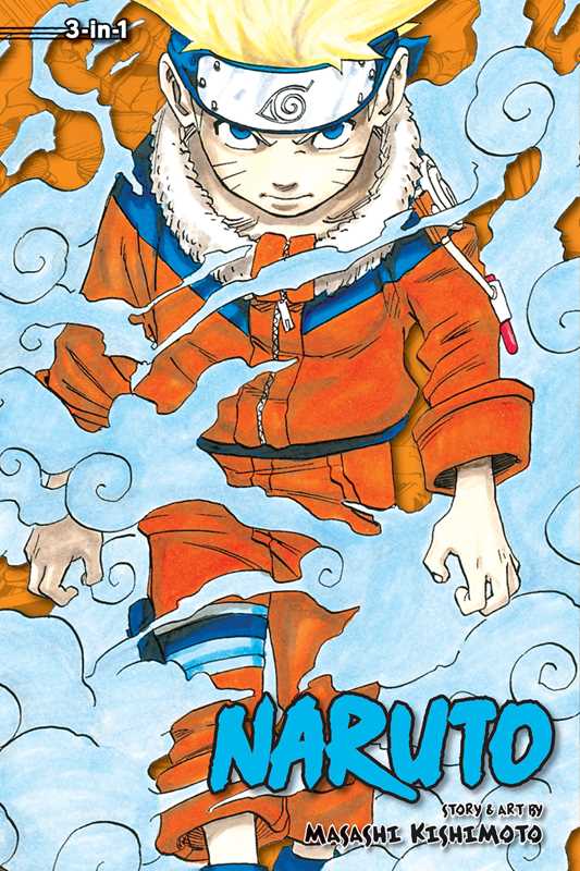 Naruto (3-in-1 Edition), Vol. 1 by Masashi  Kishimoto: Paperback; 600 pages / English Caffeine Critical
