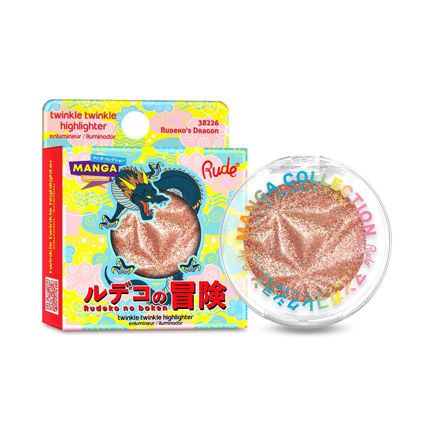 Rude Cosmetics Manga Collection Twinkle Twinkle Highlighter Rudeko’s Dragon Caffeine Critical