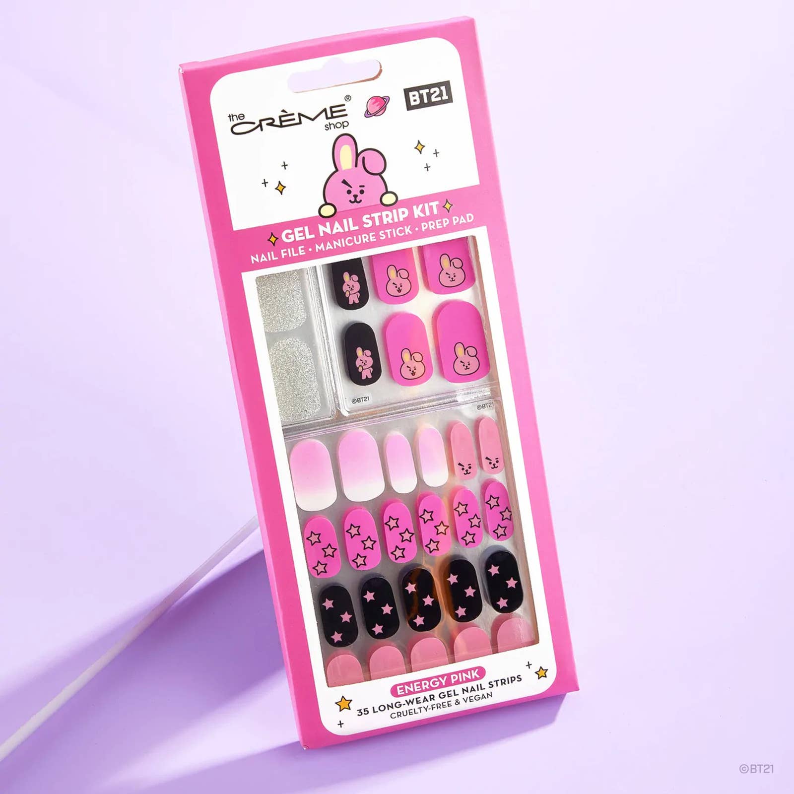 The Crème Shop - BT21 Gel Nail Strips: COOKY - Caffeine Critical