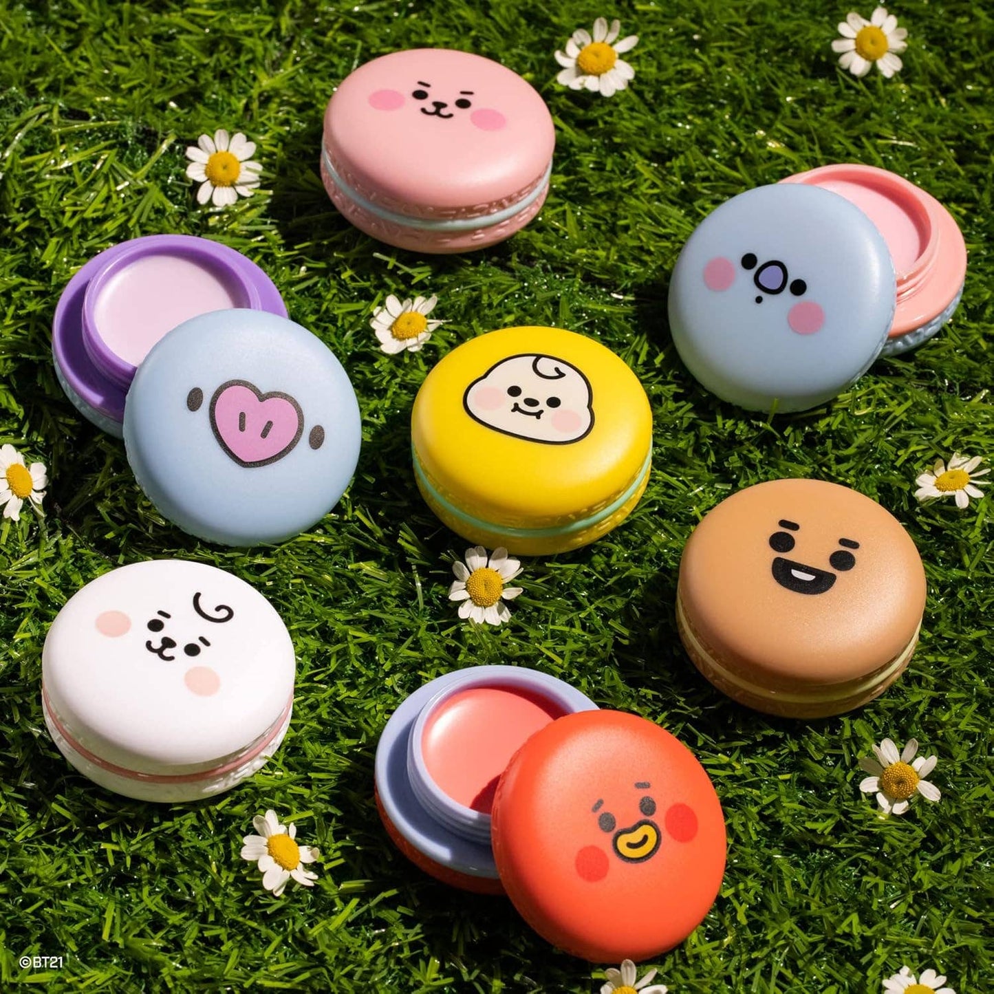 The Creme Shop x BT21 Macaron Lip Balm: COOKY - WHITE PEACH - Caffeine Critical Caffeine Critical