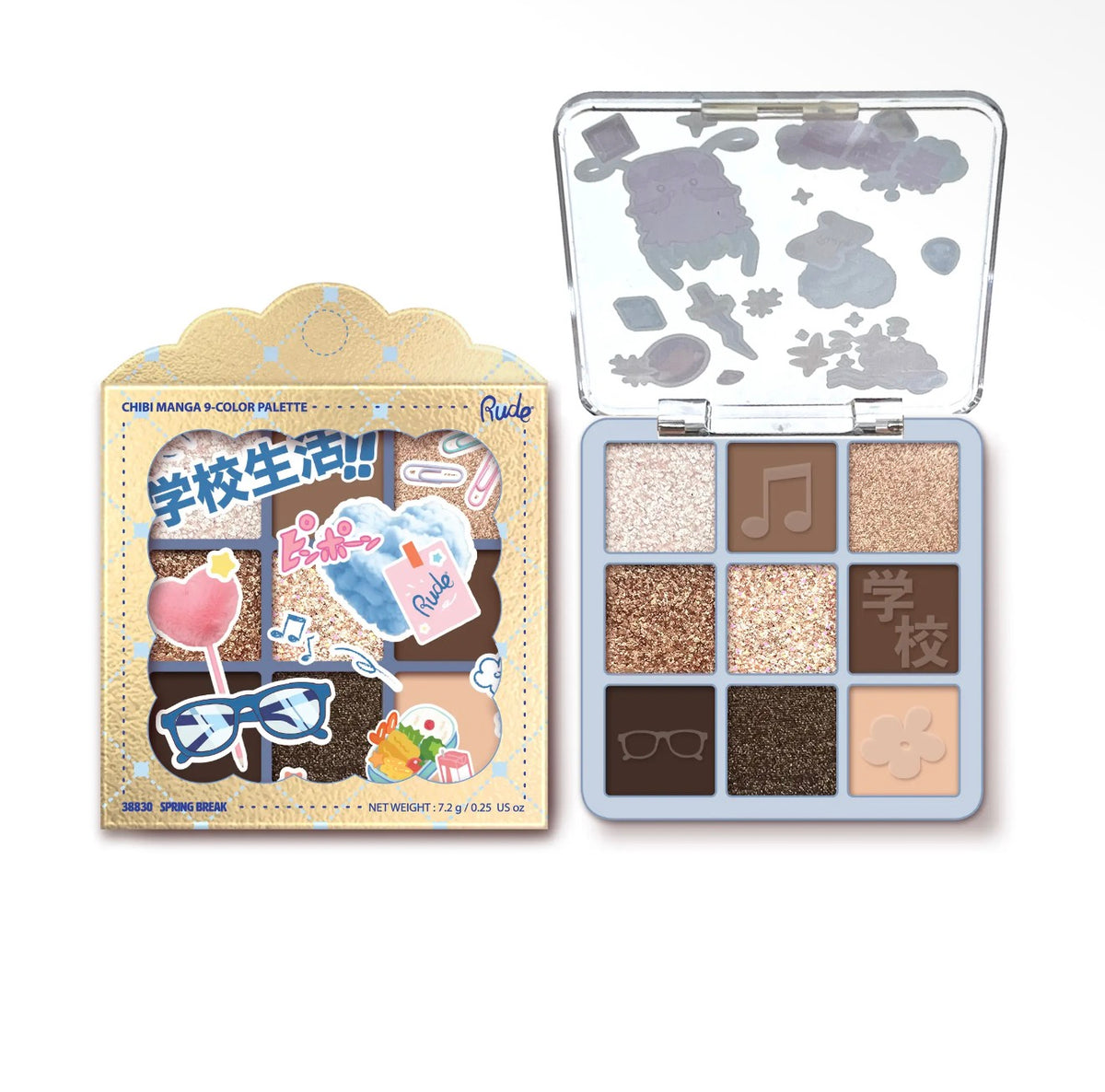 Chibi Manga 9 Color Eyeshadow Palette Spring Break