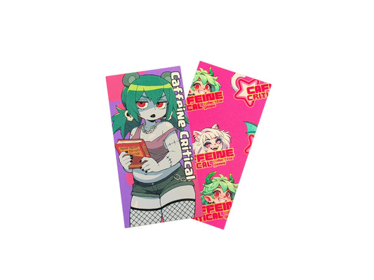 Bookmark - Zoey the Zombie | Goth Manga Waifu Horror Book Collectible - Caffeine Critical Caffeine Critical