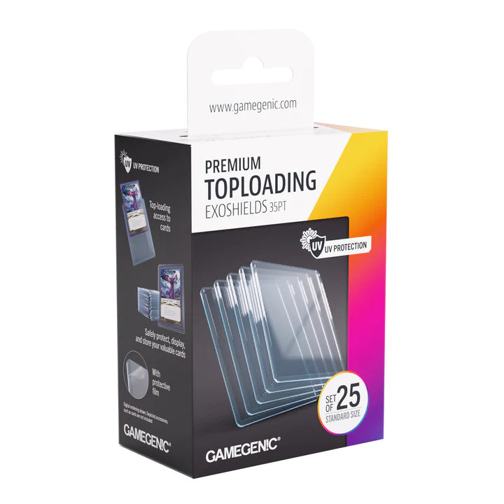 Premium Toploading Exoshields 35pt - Clear | Gamegenic - Caffeine Critical Caffeine Critical