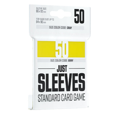 Just Sleeves | Pack of 50 Standard Card Sleeves for Board Game and Card Games | Professional Protection for Up to 50 Large TCG Decks & Gaming Cards | Yellow Color | Made by Gamegenic