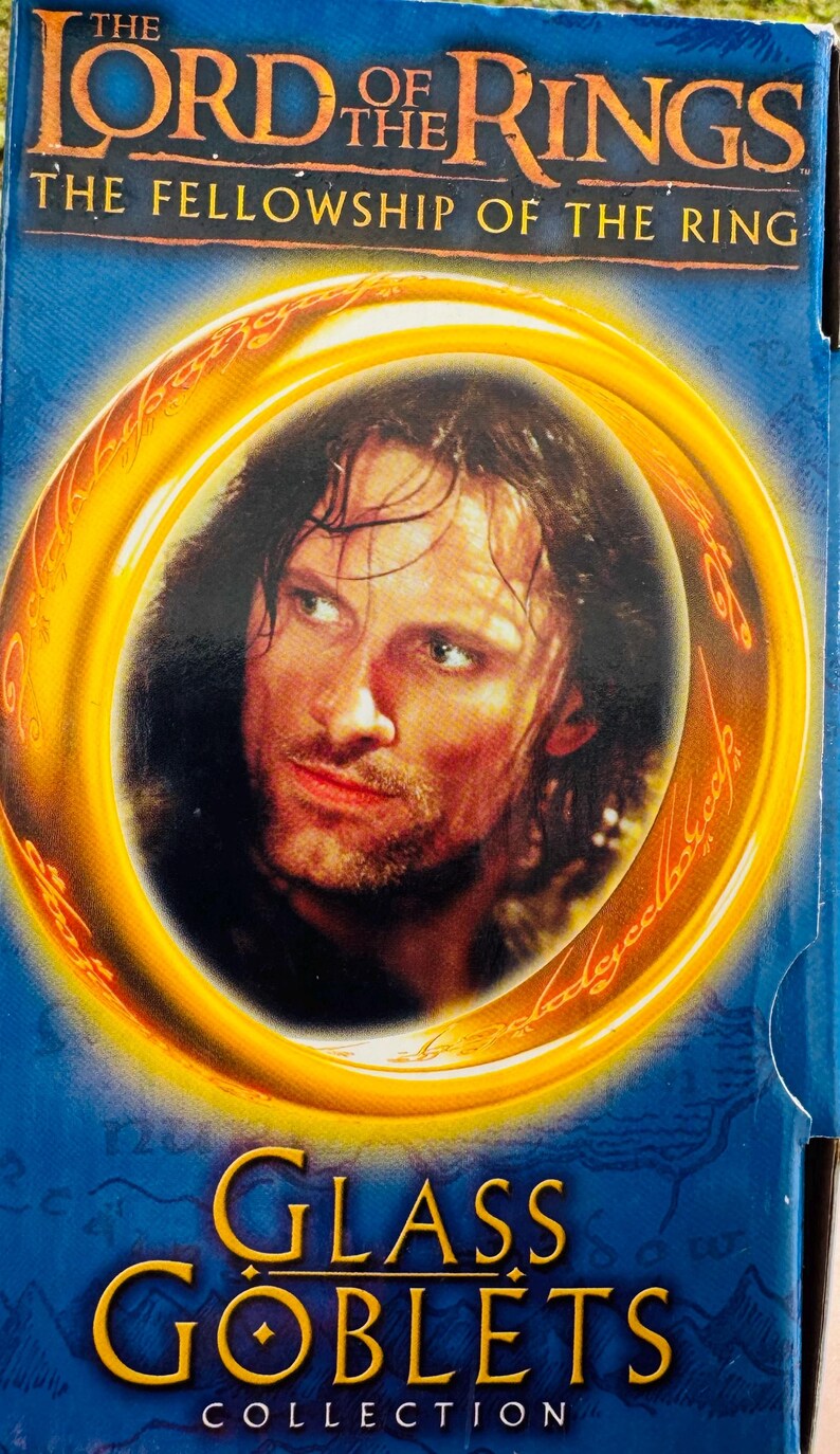Lord of the Rings Strider (Viggo Mortensen) Glass Goblet (2nd Hand Very Good Condition) Caffeine Critical