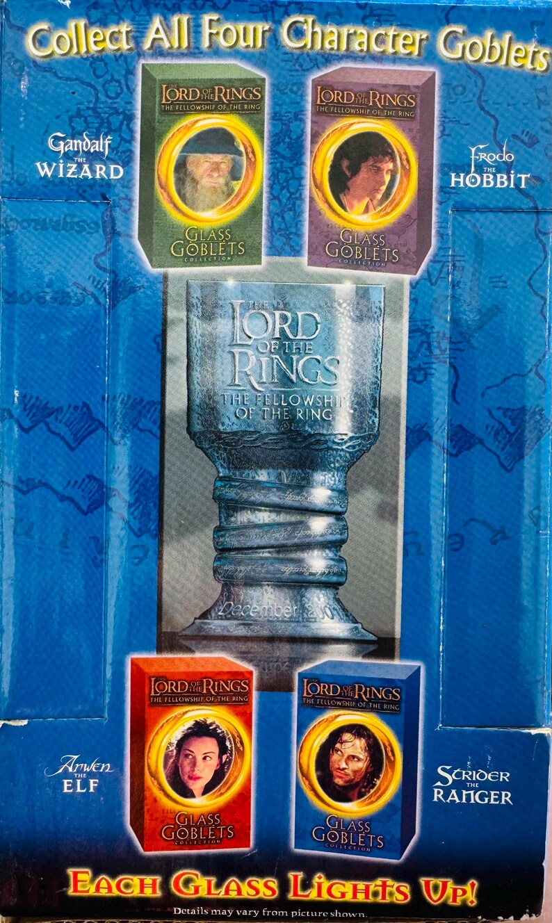 Lord of the Rings Strider (Viggo Mortensen) Glass Goblet (2nd Hand Very Good Condition) Caffeine Critical