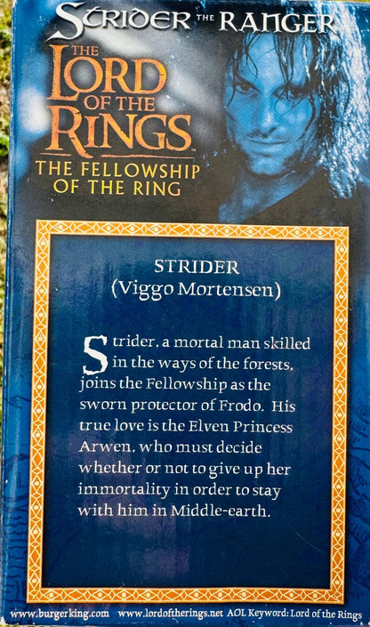 Lord of the Rings Strider (Viggo Mortensen) Glass Goblet (2nd Hand Very Good Condition)