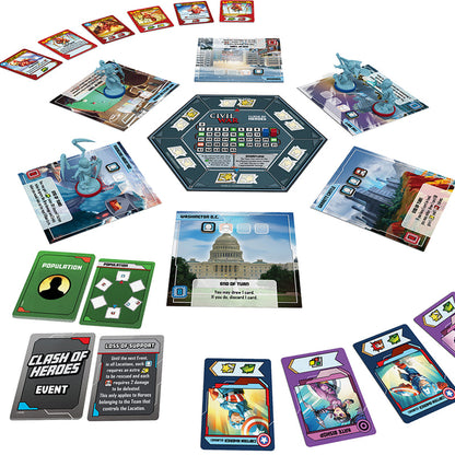 Marvel United: Civil War Expansion - Tabletop Miniatures Strategy Game, Cooperative Superhero Game