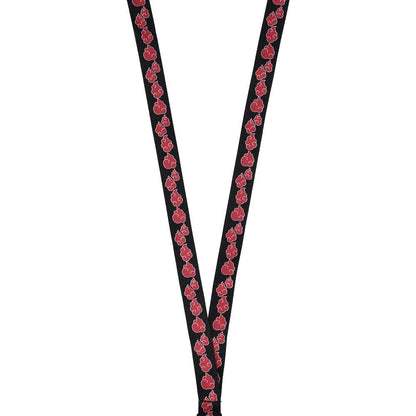 Naruto Itachi Uchiha Lanyard with Clear ID Sleeve and Keychain