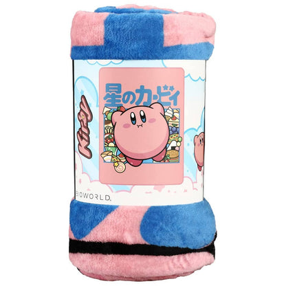 Kirby Character Kanji Throw Blanket - Caffeine Critical