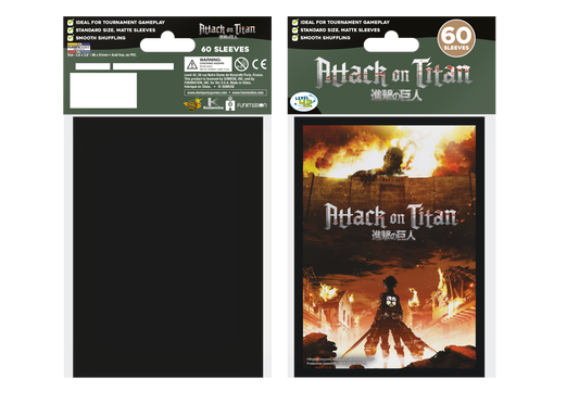 Officially Licensed Attack on Titan Standard Sleeves - Wall Caffeine Critical