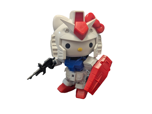 Fully Assembled Hello Kitty X Gundam Crossover Playset (Red)