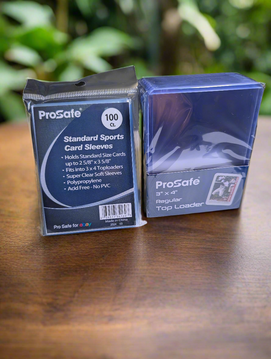 100 Pro Safe Sleeves and 25 Top Loaders Combo Pack