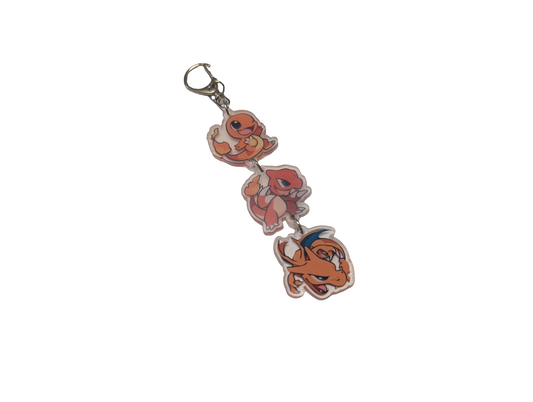 Charizard Evolution Keychain