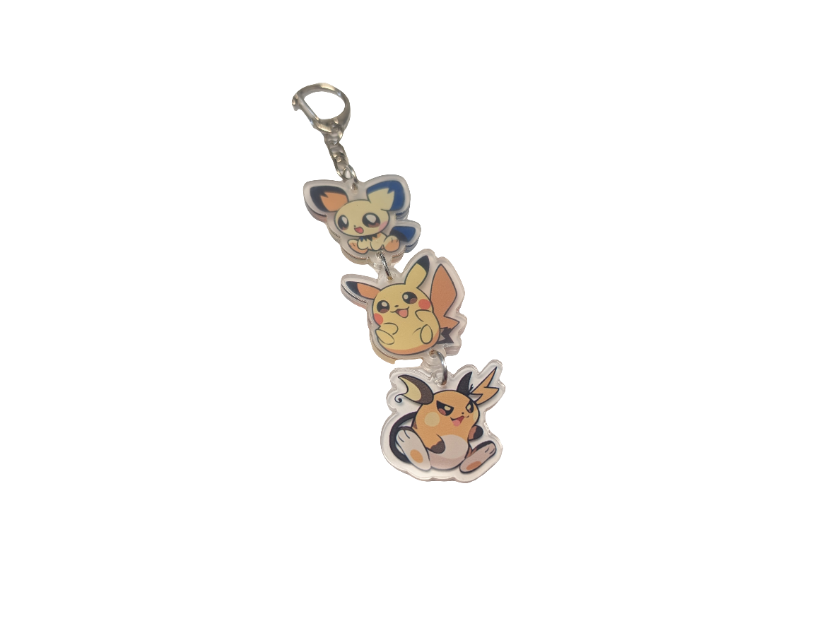 Raichu Evolution Keychain