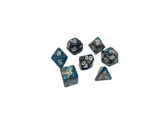 Carbon Blue Nebula Dice Set