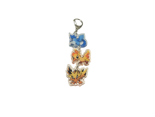 Kanto Legendary Birds Keychain