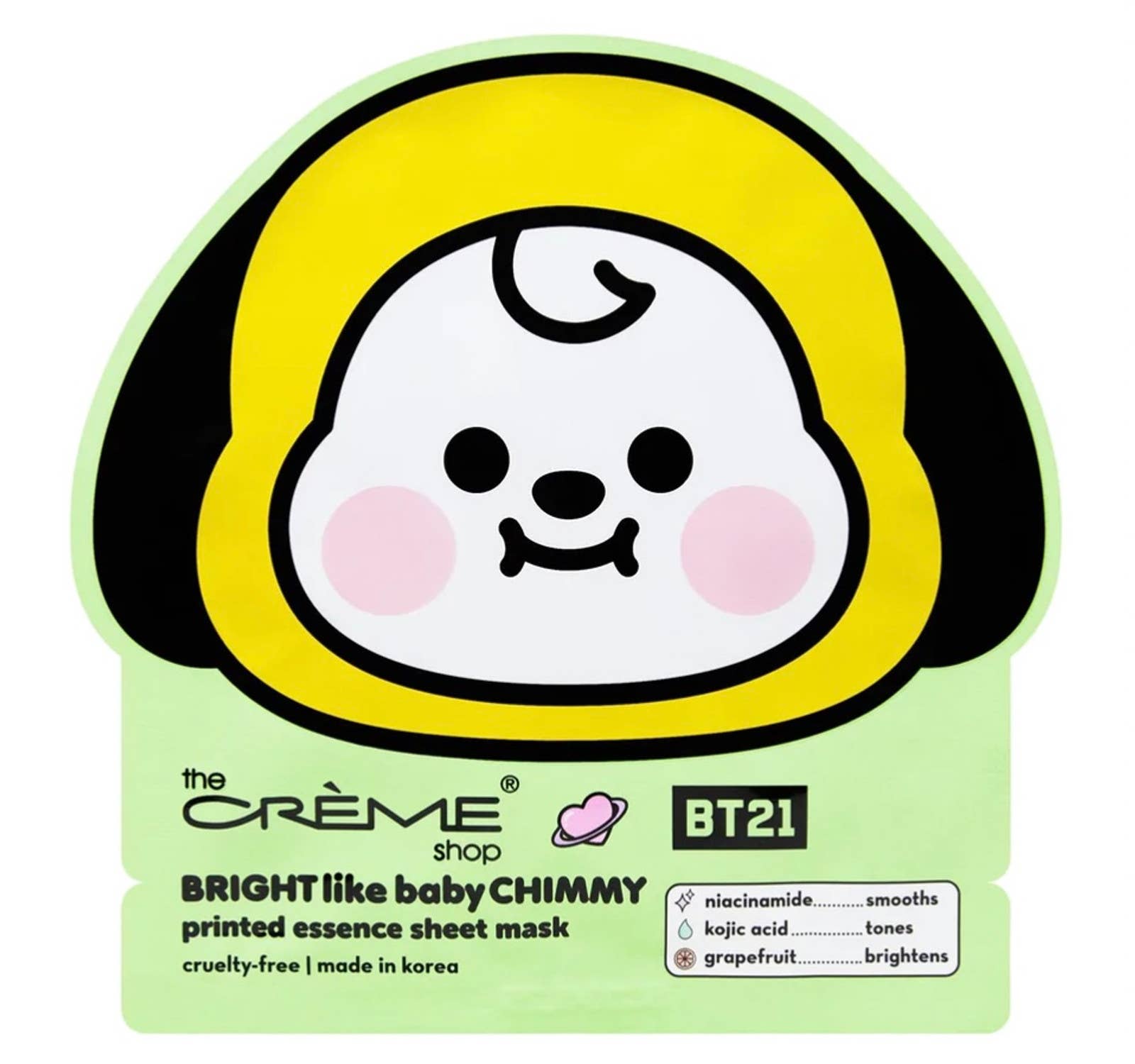 THE CREME SHOP BRIGHT Like Baby CHIMMY Sheet Mask - Caffeine Critical