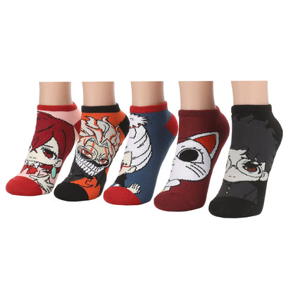 Dandadan Mix Characters Womens Ankle Socks 5 Pack