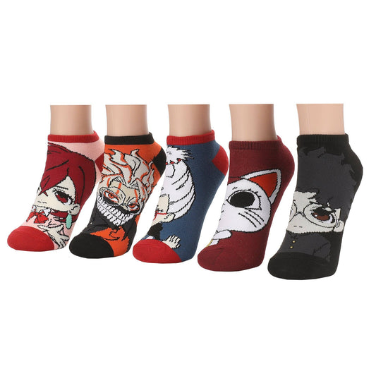 Dandadan Mix Characters Womens Ankle Socks 5 Pack - Caffeine Critical Caffeine Critical