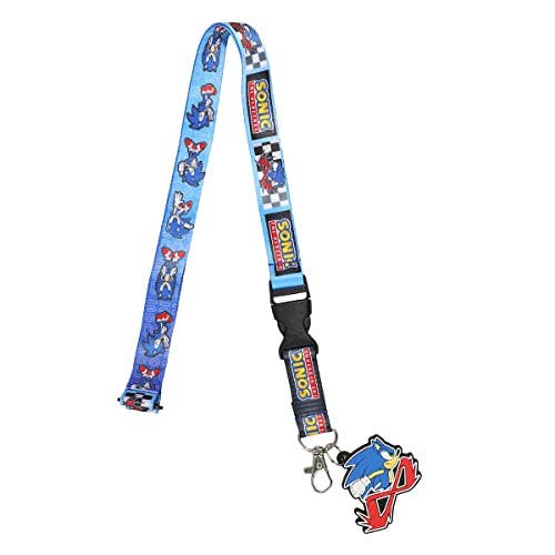 Sonic the Hedgehog Modern Lanyard with Breakaway Rubber Charm and ID Sleeve Caffeine Critical