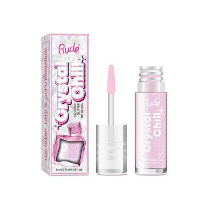 Crystal Chill Cooling Glitter Lip Gloss: Arctic Rose