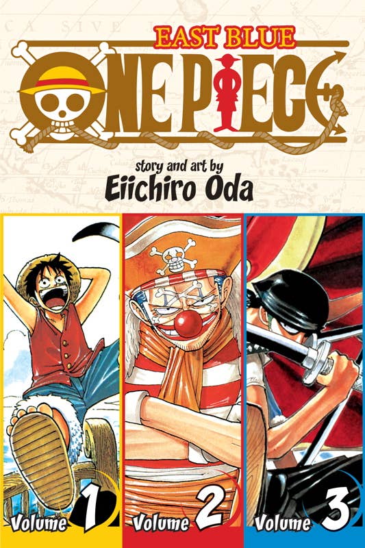 One Piece (Omnibus Edition), Vol. 1 by Eiichiro  Oda: Paperback; 608 pages / English Caffeine Critical