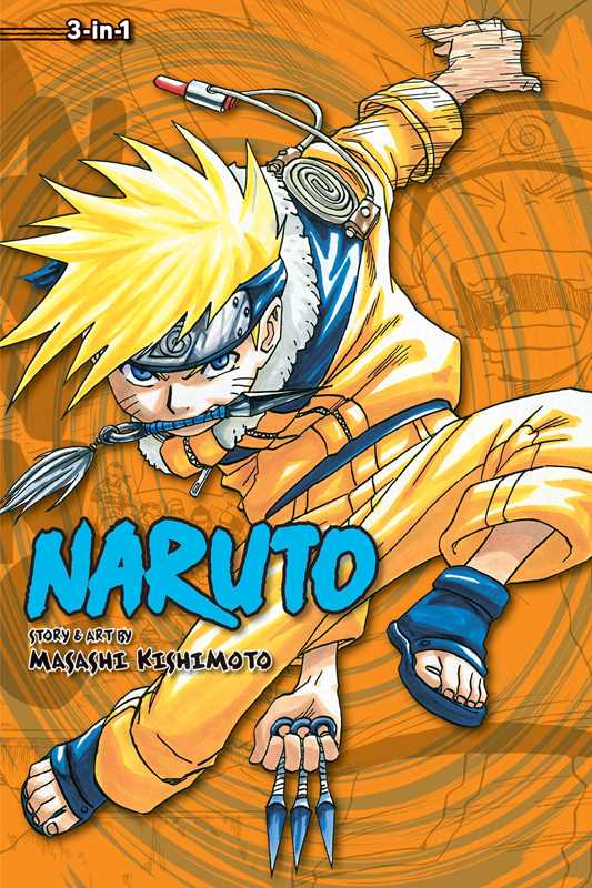 Naruto (3-in-1 Edition), Vol. 2 by Masashi  Kishimoto: Paperback; 600 pages / English Caffeine Critical