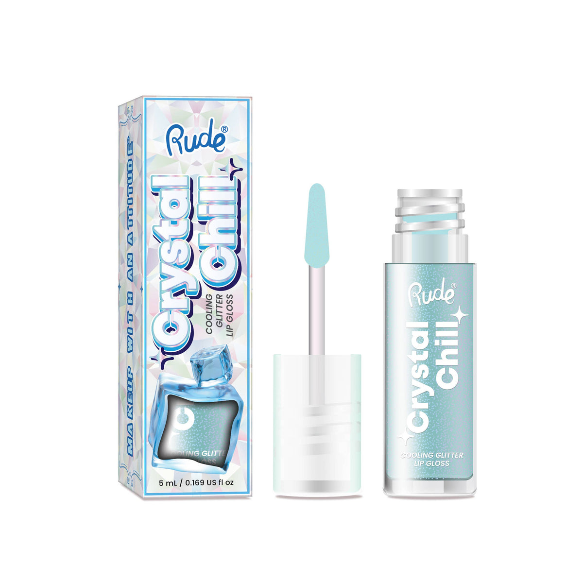Crystal Chill Cooling Glitter Lip Gloss: Ice Queen