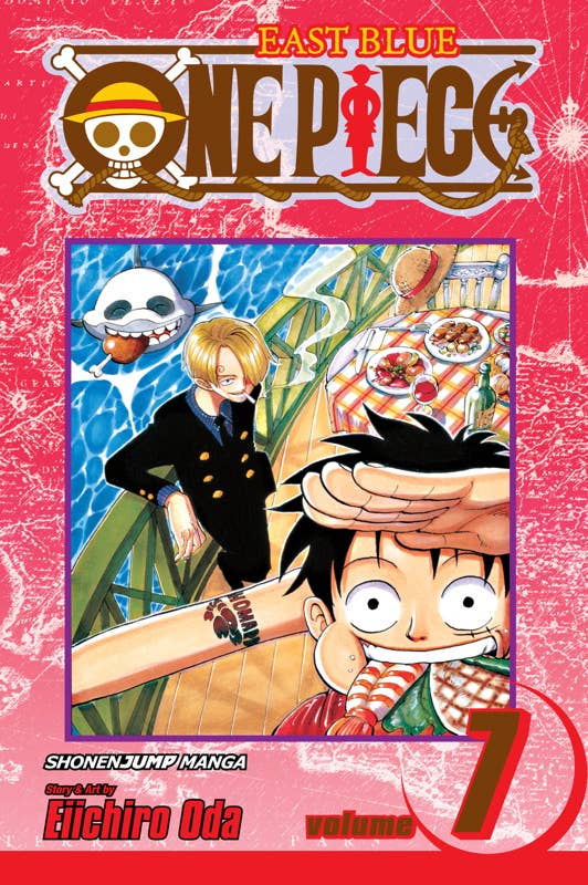 One Piece, Vol. 7 by Eiichiro  Oda: Paperback; 200 pages / English Caffeine Critical