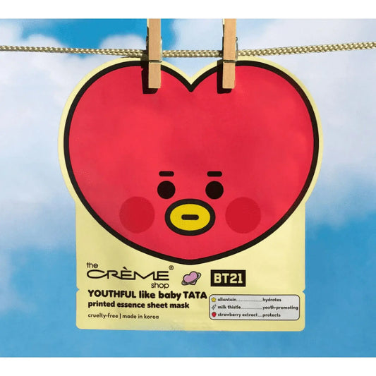 THE CREME SHOP YOUTHFUL Like Baby TATA Sheet Mask - Caffeine Critical Caffeine Critical