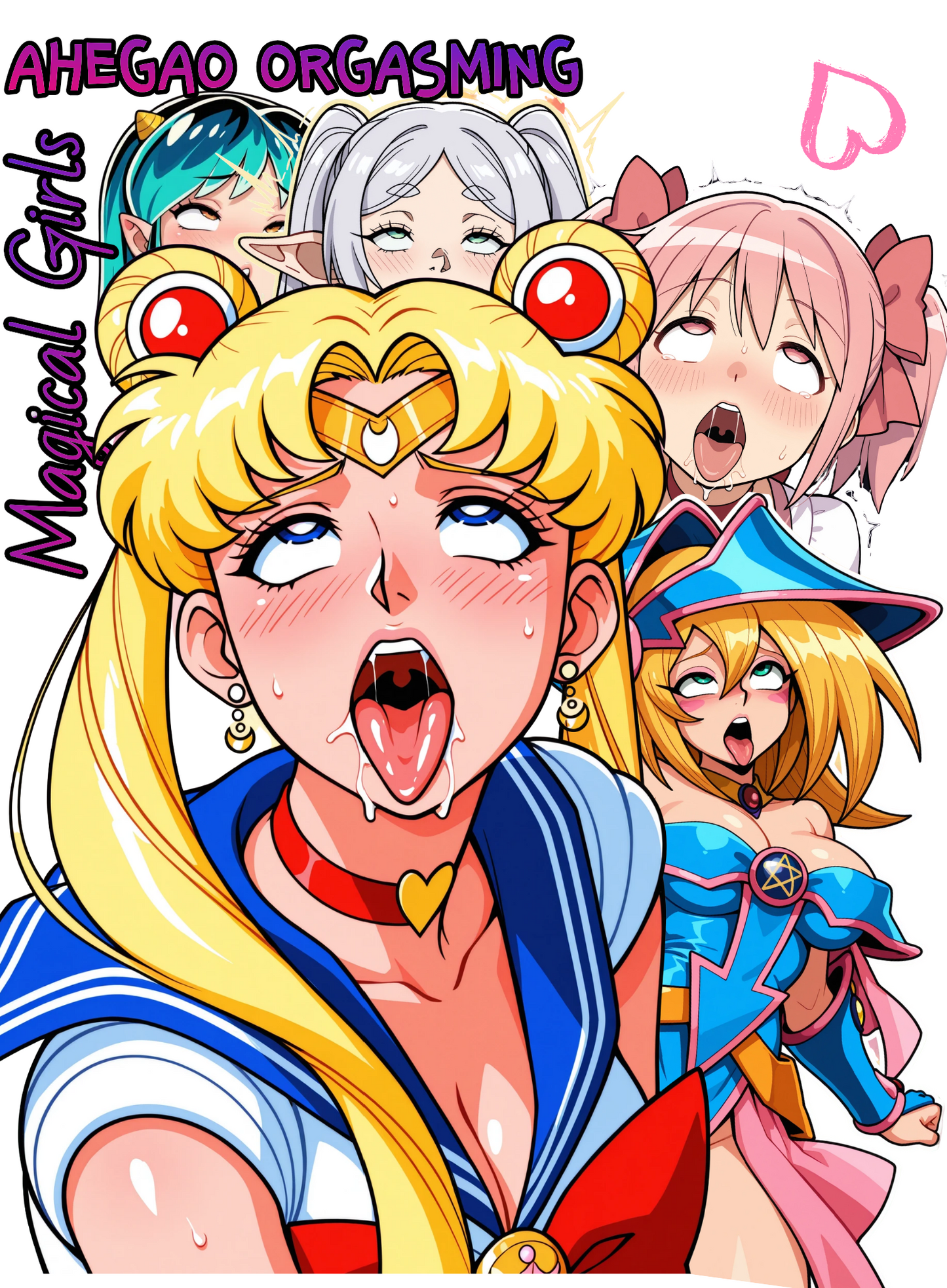 Ahegao Orgasming Magical Girls Booster Pack | Waifu Cards Silver Gilt Caffeine Critical
