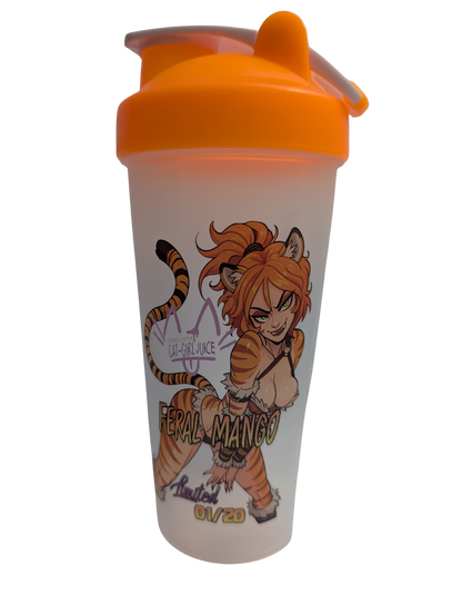 Cat-Girl Juice Feral Mango, Limited Edition Serialized Shaker Cup - Caffeine Critical