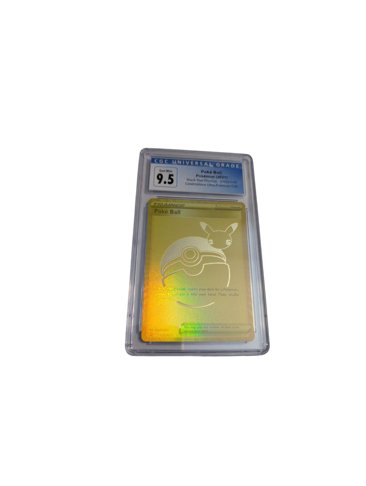Poké Ball Pokemon 2021 Black Star Promo Celebrations Ultra Premium Collection | PSA 9.5 Gem Mint - Caffeine Critical