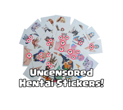 25 Assorted Hentai Stickers 1.5inch - Caffeine Critical