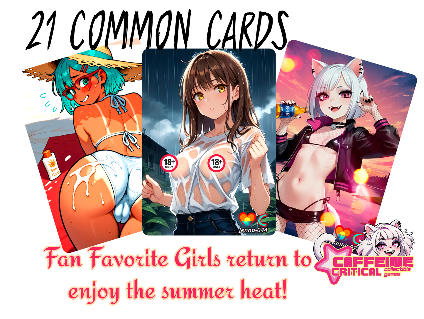 'Full Glory Waifus: Summer Love' Booster Pack | Nude Waifu Cards Caffeine Critical