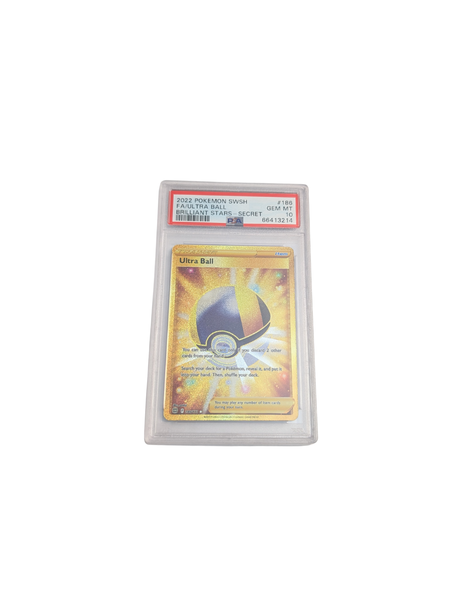 2022 Pokemon SWSH Ultra Ball Brilliant Stars Secret | PSA 10 Gem Mint - Caffeine Critical
