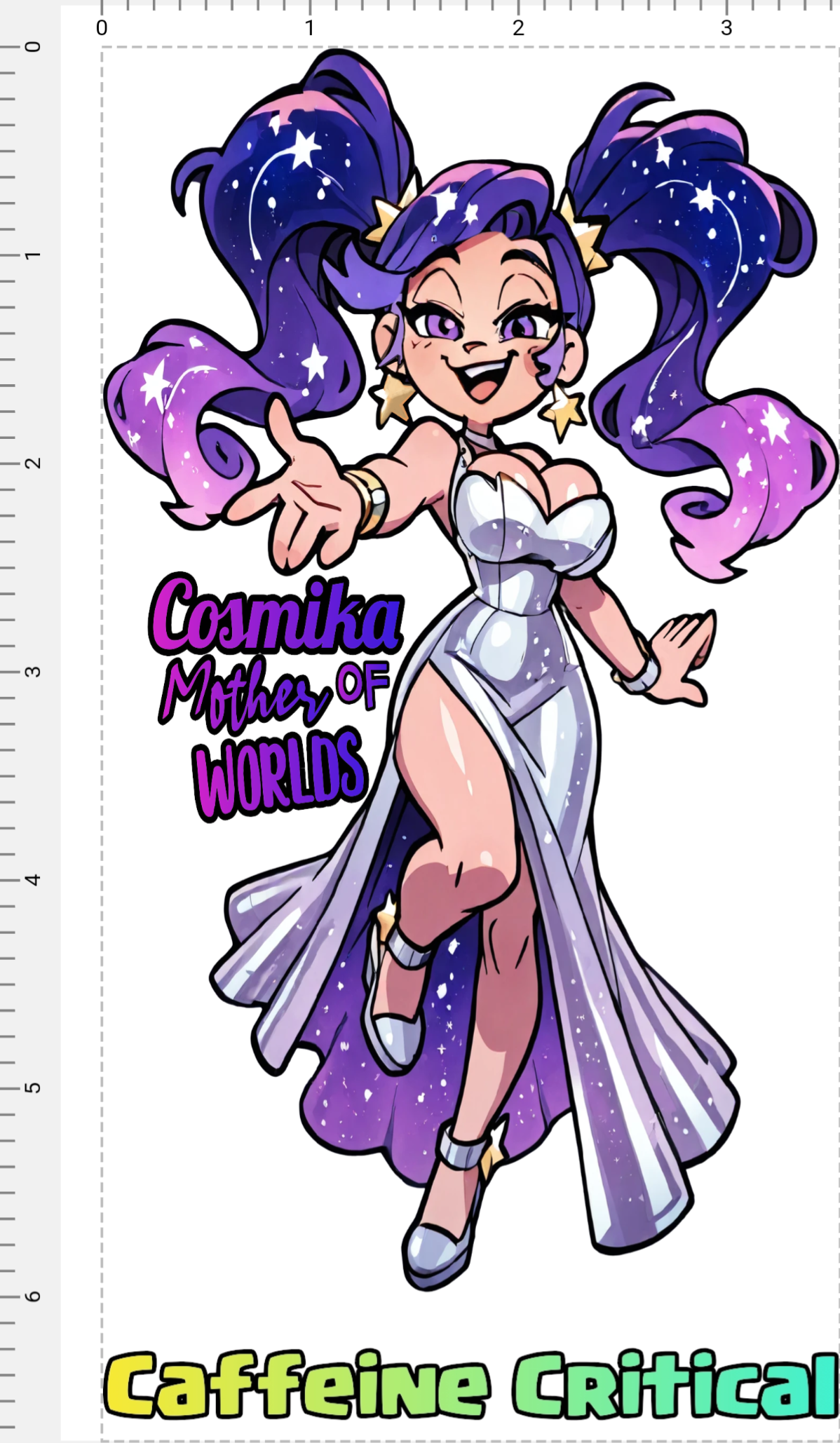Cosmika Waifu Sticker | 6"×3.5" Uncensored Waterproof Waifu Hentai Stickers - Caffeine Critical