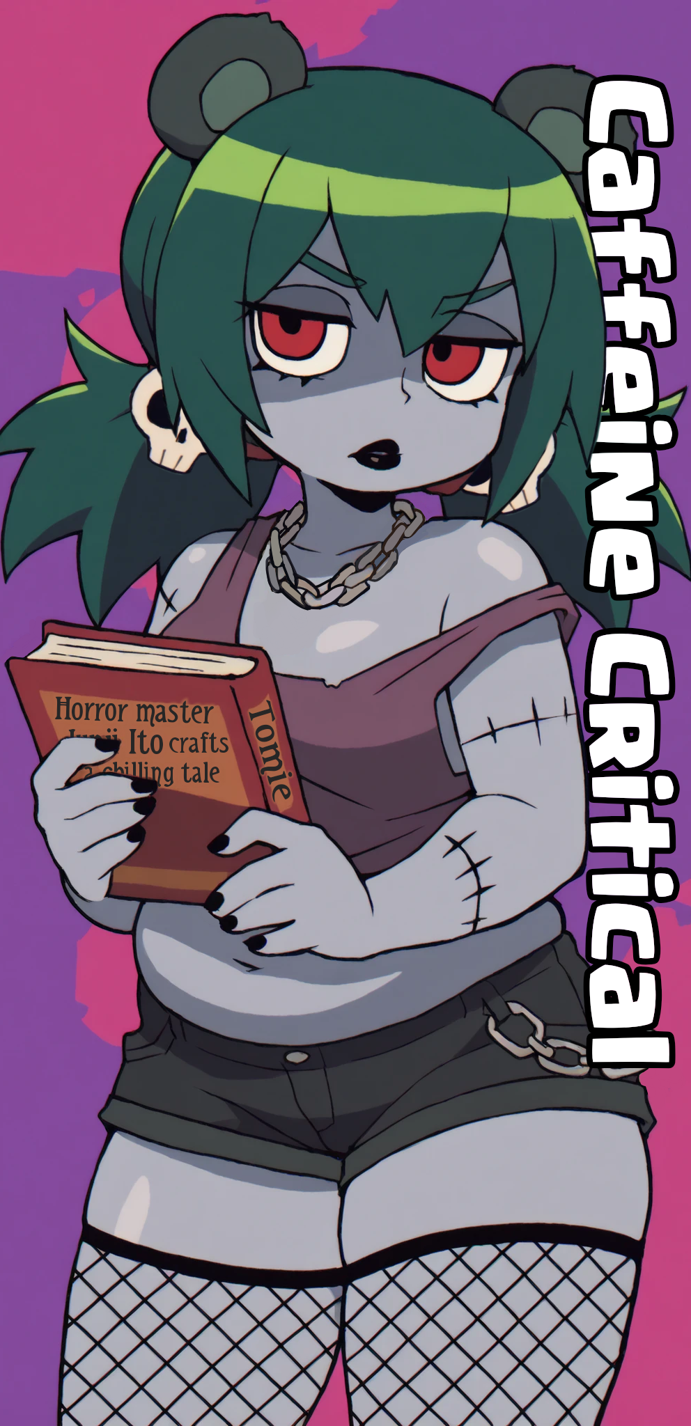 Bookmark - Zoey the Zombie | Goth Manga Waifu Horror Book Collectible