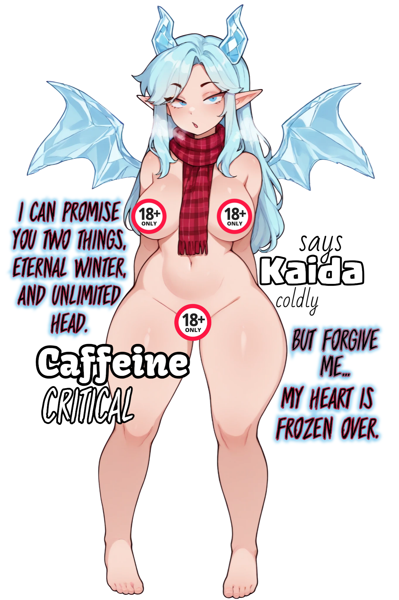 Waifu Harem Hentai Stickers 5 pack - Caffeine Critical Caffeine Critical