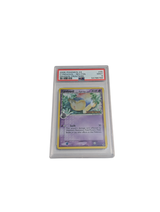 2006 Pokemon EX Cyndaquil Rev. Foil Dragon Frontiers | PSA MINT 9 graded - Caffeine Critical Caffeine Critical